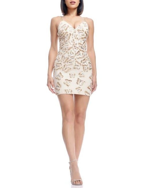 dress the population sachi sleeveless butterfly bubble mini dress Sachi Mini Dress