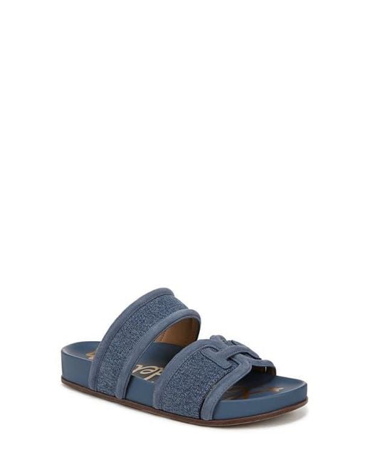 Sam Edelman Blue Rowan Platform Slide Sandal