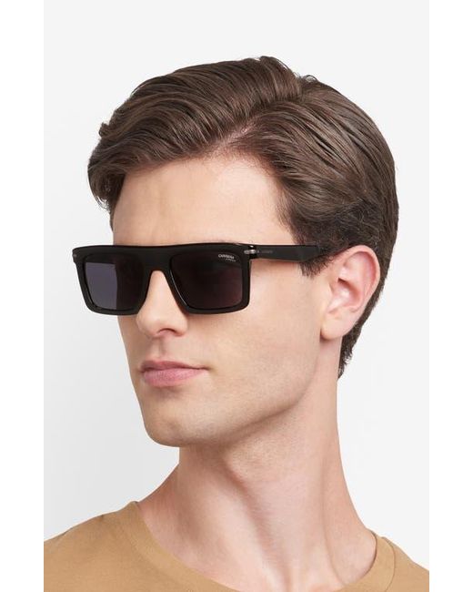 Carrera Black 54Mm Rectangular Flat Top Sunglasses for men