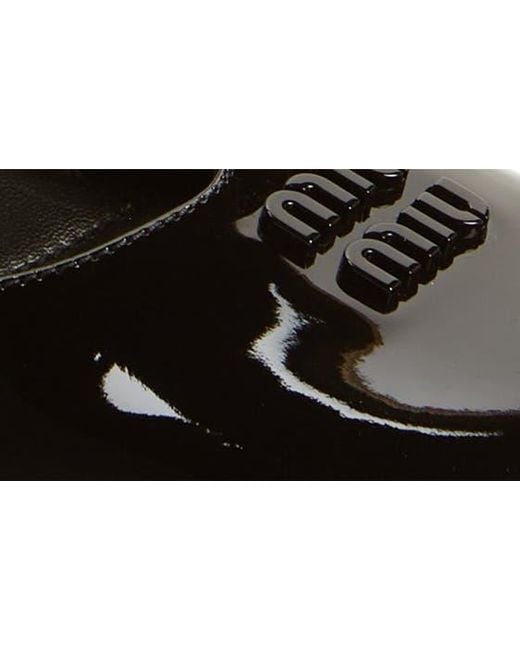 Miu Miu Black T-strap Slingback Pump