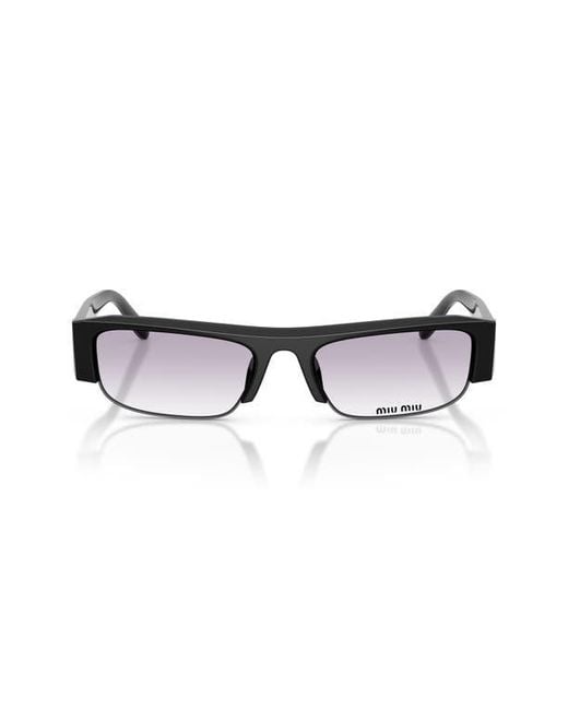 Miu Miu Black 54Mm Rectangular Sunglasses