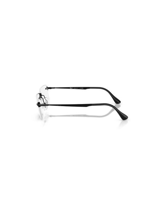 Persol Black 57Mm Rectangle Optical Glasses
