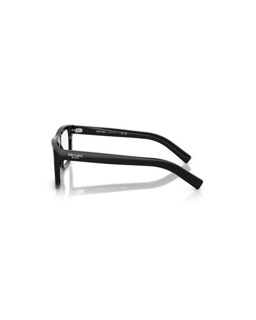 Prada Black 53Mm Rectangle Optical Glasses for men