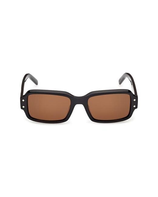 MCM Brown 54Mm Rectangular Sunglasses