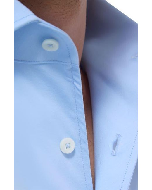 Bugatchi Blue Devon Ooohcotton Button-Up Shirt for men