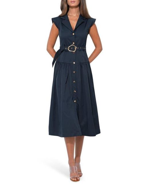 Adelyn Rae Blue Olivia Shirtdress