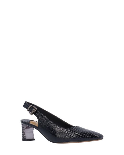 J. Reneé Blue Hadyn Lizard Embossed Slingback Pump