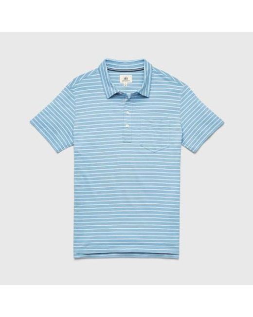 Surfside Supply Blue Michael Stripe Polo for men