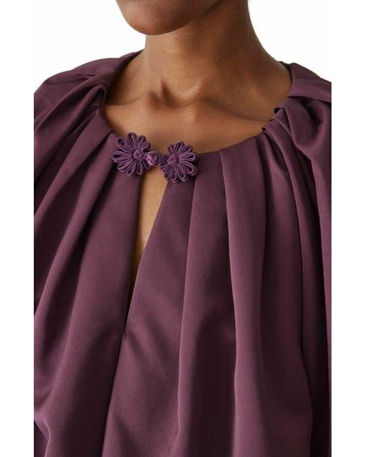 Rebecca Taylor Red Techy Sateen Bubble Top