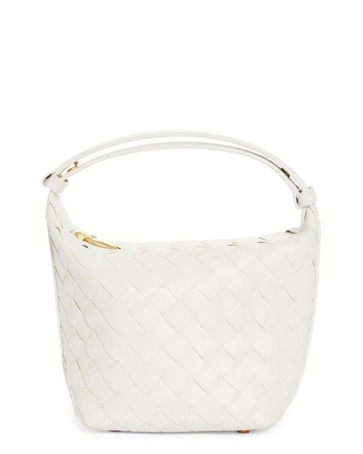 Bottega Veneta White Candy Wallace Intrecciato Handheld Pouch