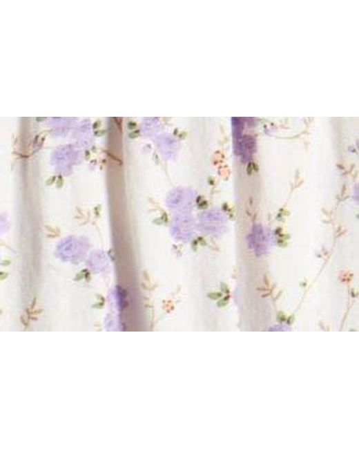 LoveShackFancy Multicolor Floral Tiered Cotton Miniskirt