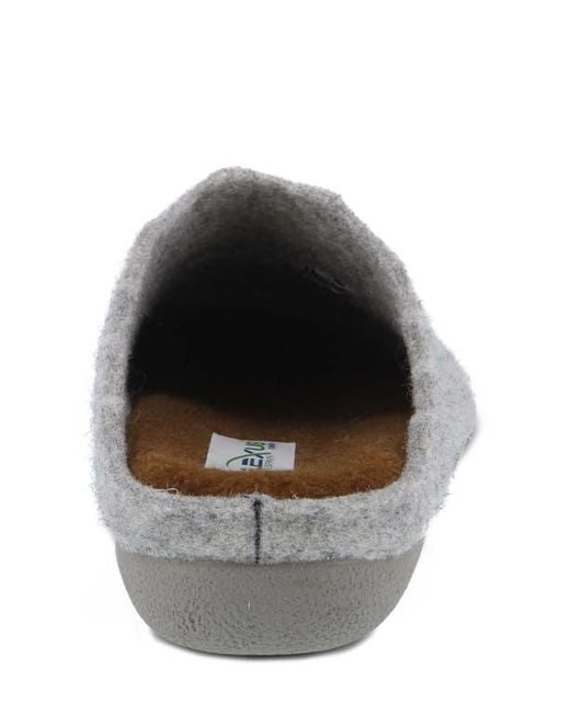 Flexus by Spring Step Gray Petlove Scuff Slippers