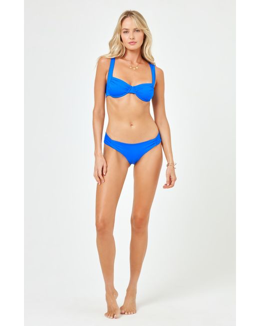 L*Space Blue Stella Underwire Bikini Top