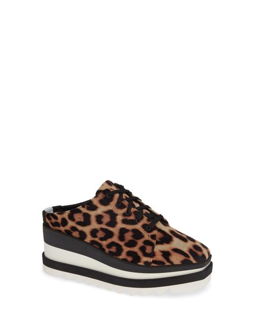 Stella McCartney Brown Elyse Leopard-print Platform Sneaker Mule