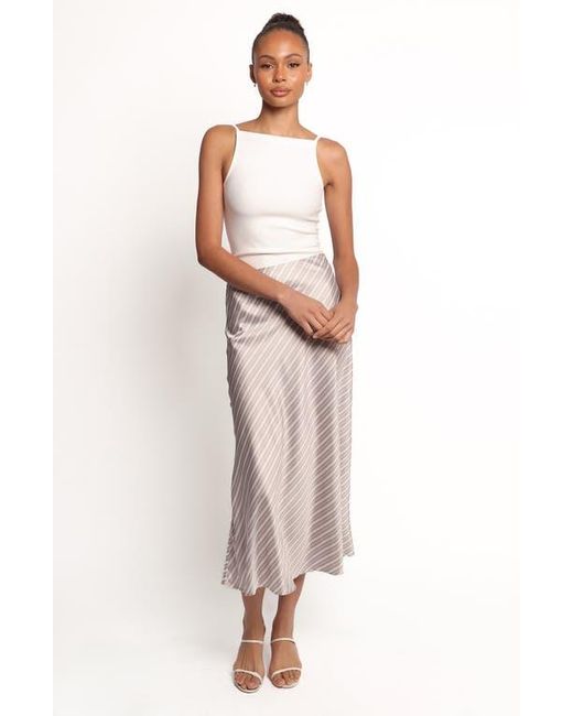 Petal & Pup Pink Corrina Satin Midi Skirt