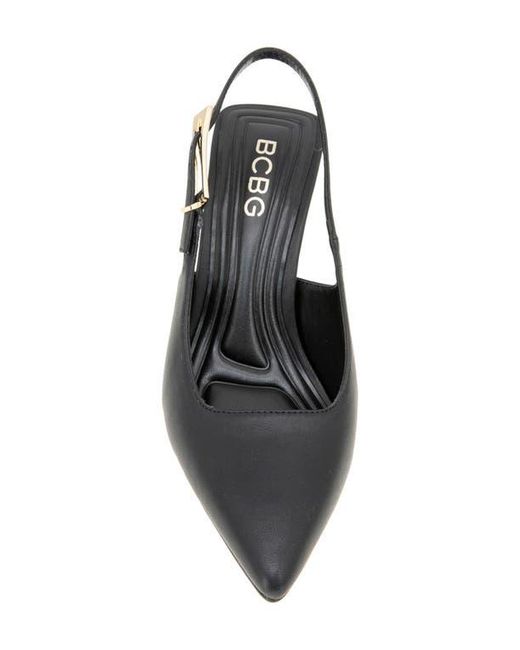 BCBGMAXAZRIA White Inara Slingback Pointed Toe Pump