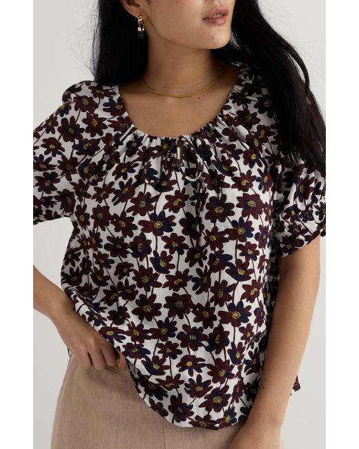 Seasalt Cornwall Black Ceanothus Keyhole Neck Top