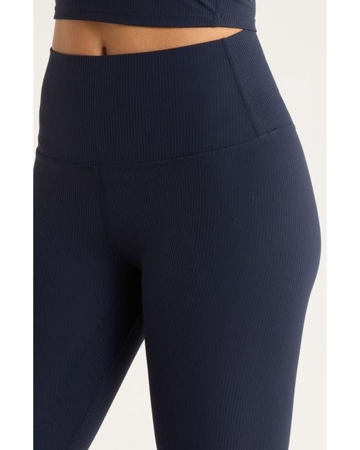 Mpg Blue Ribbed Leggings