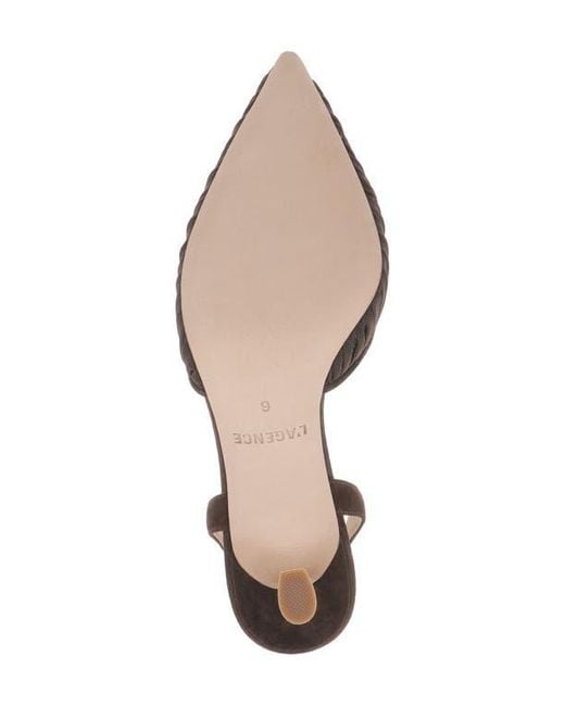 L'Agence Brown Bowery Pointed Toe Slingback Pump