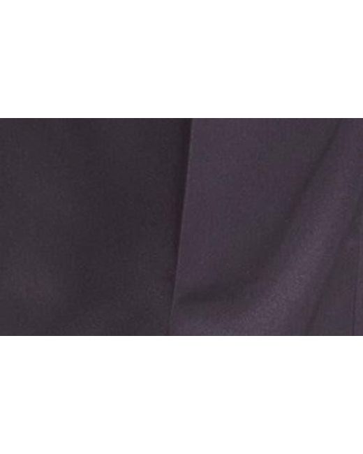 Berle Blue Self Sizer Waist Pleated Classic Fit Microfiber Trousers for men
