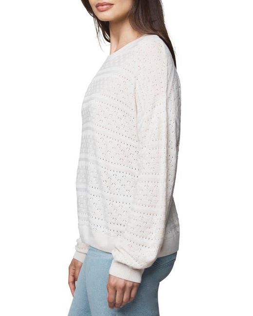Splendid White Georgie Oversize Pointelle Sweater