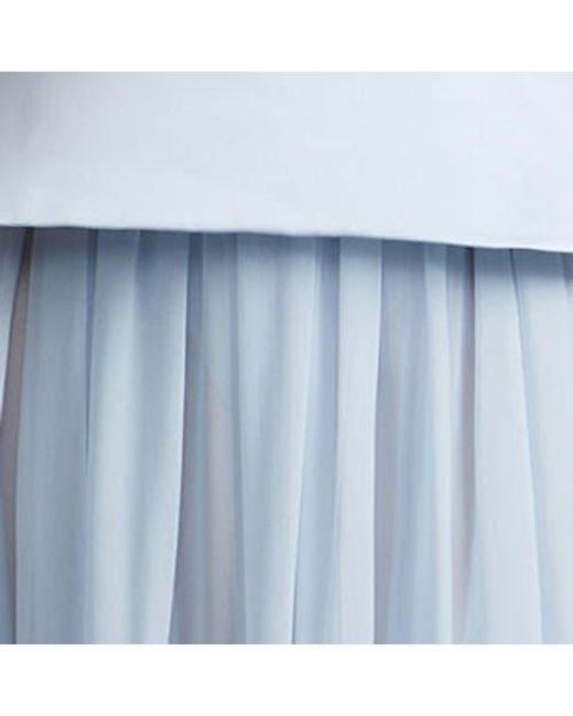 BCBGMAXAZRIA Blue Strapless Peplum Gown