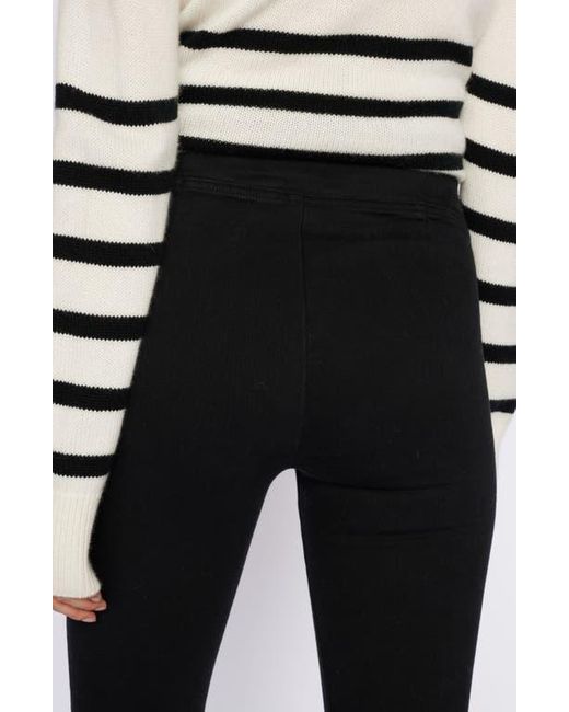 FRAME Black Jet Set Crop Mini Bootcut Pull-on Jeans