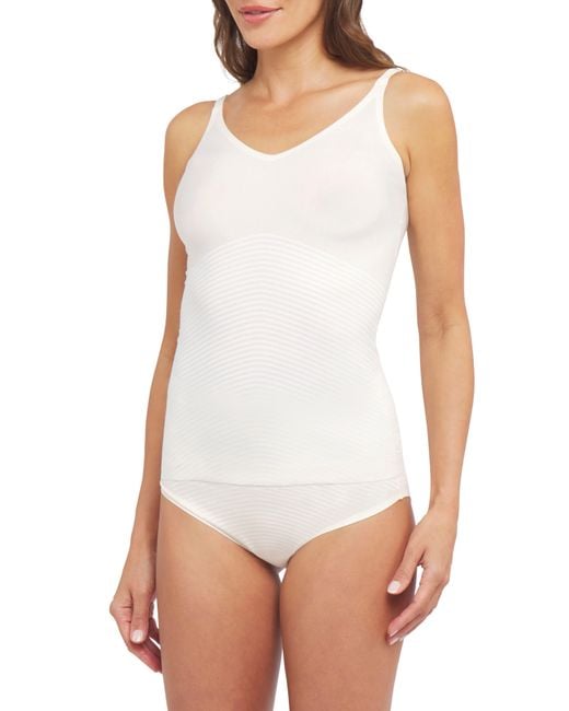 Spanx White Spanxshape Invisible Cotton Blend Cami