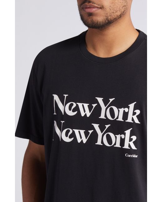 Corridor NYC Black New York New York Graphic T-shirt for men