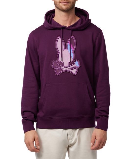 Psycho Bunny Purple Apple Valley Hoodie for men