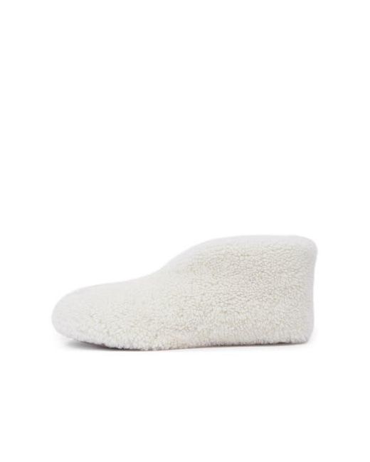 Celtic & Co. White Teddy Soft Sole Bootee Slippers
