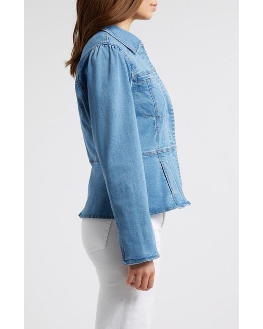 Wit & Wisdom Blue Peplum Denim Jacket
