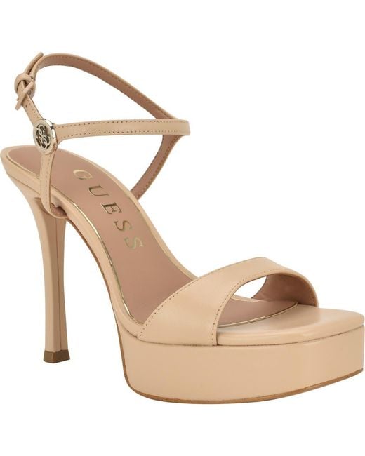 Guess Metallic Hendora Ankle Strap Platform Sandal
