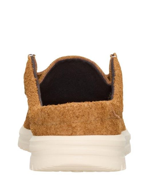 HeyDude Brown Wally Nxt Suede Loafer Mule for men