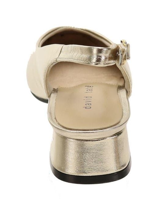 David Tate Natural Sugar Slingback Pump