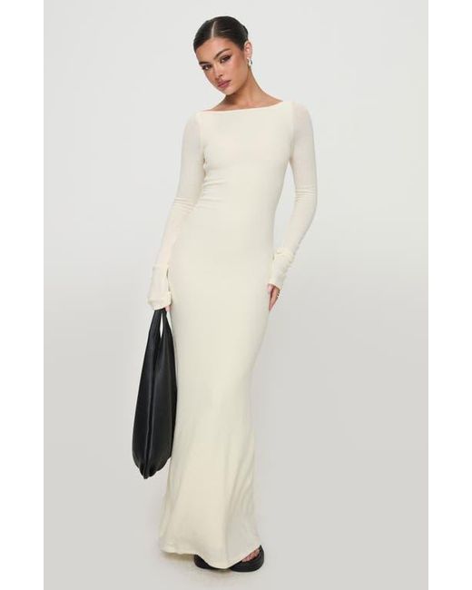 Princess Polly Snyder Open Back Long Sleeve Sheer Maxi Dress in White | Lyst Princess Polly Snyder Open Back Long Sleeve Sheer Maxi Dress in White | Lyst