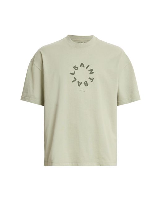AllSaints Green Tierra Logo Graphic T-shirt for men