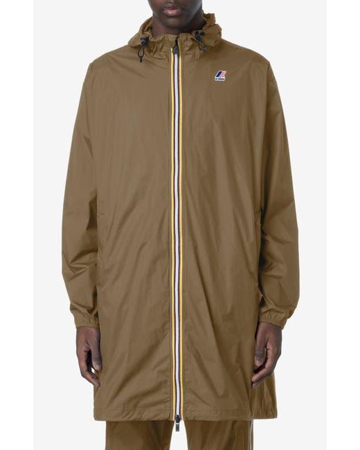 K-Way Brown Le Vrai 4.0 Eiffel East Water Repellent Raincoat