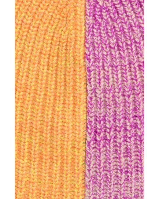Waste Yarn Project Pink Yaya Colorblock One Of A Kind Beanie for men