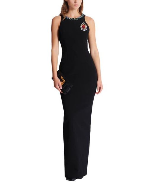 Balmain Black Long Sleeveless Dress