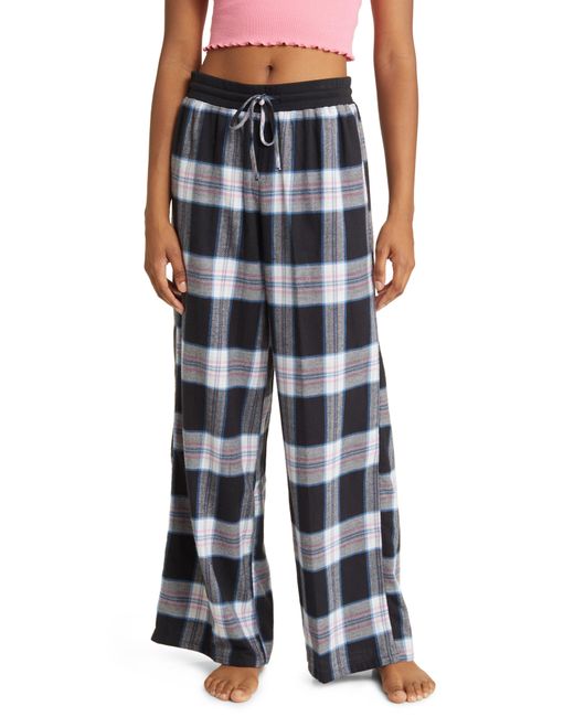 BP. Black Plaid Flannel Pajama Pants