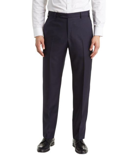 Zanella Blue Devon Super 110S Serge Trousers for men