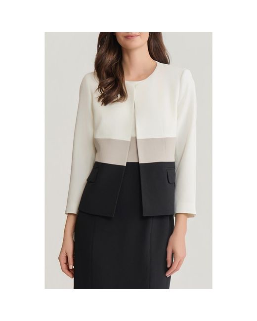 Kasper Gray Colorblock Jacket