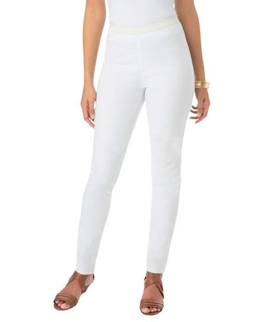 Jessica London White Stretch Denim Skinny Jegging