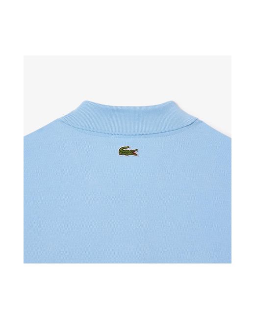 Lacoste Blue Gender Inclusive Solid Cotton Polo Shirt