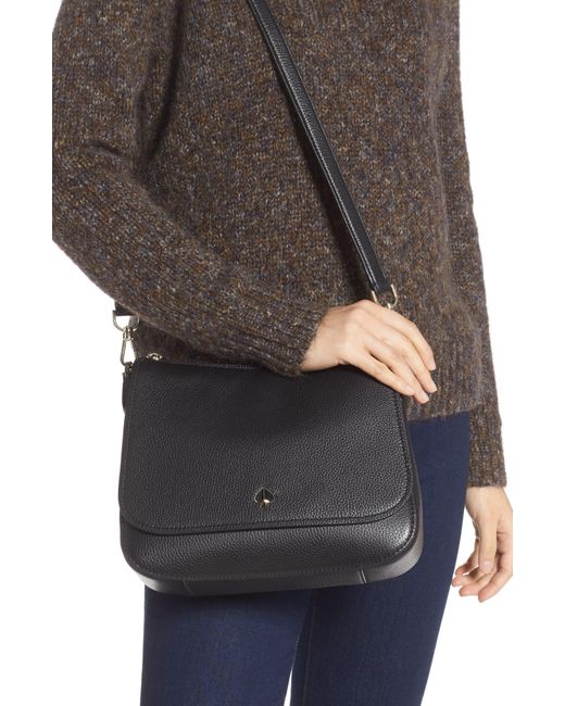medium polly leather crossbody bag