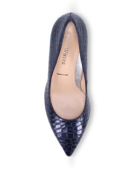 Ron White Blue Cindy Lou Pointed Toe Pump
