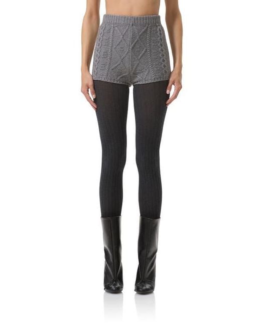 AFRM Black Benoite Sweater Shorts