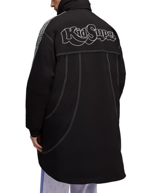 PUMA Black X Kidsuper Long Hooded Nylon Puffern Jacket for men