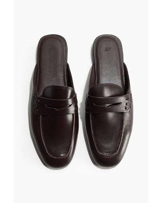 H&M Brown Loafer Mules